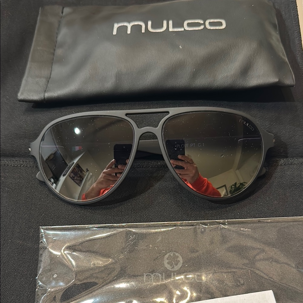 Mulco Black Aviator Sunglasses